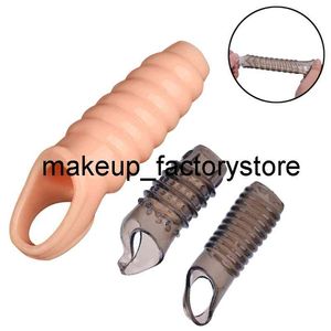 Massage Flesh Men Delay Lock Sperm Fine Male toy Penis Extender Sleeve Erection Enhancer Dick Cock Ring Sex Toys Intimate Goods