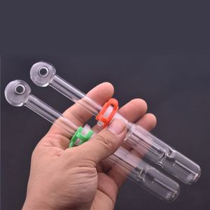 nuovo design Tubi per bruciatore a nafta in vetro con filtro perc Dab Straw Oil Rigs Pipa per fumo a mano con tubo per bruciatore a nafta in vetro maschio da 14 mm e clip