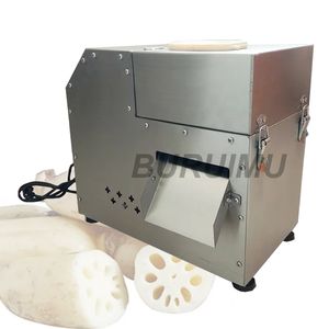 220V Commercial Vegetable Lotus Root Cutter Potato Dicing Machine Stainless Steel Automatic Fruit Cucumber Slicer Manufacturer