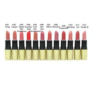 Lipstick Matte Waterproof Lipsticks Rouge A Levres Gold Tube Easy to Wear Coloris Makeup Lip Stick