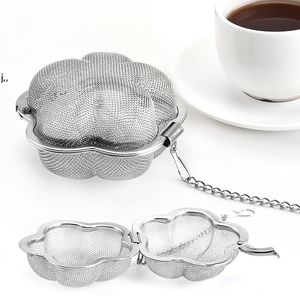 Stainless Steel Teas Strainer Tools Creativity Plum Shape Home Coffee Vanilla Spice Filter Diffuser Household Tea Infuser RRF14165