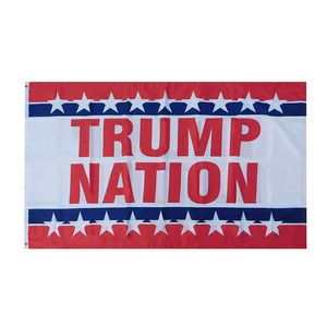 Trump Nation Rot Weiß Blau RWB Premium-Qualität, robuste 100D-gewebte Poly-Flagge, 3 x 5