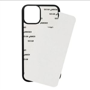 Leere 2D-Sublimations-TPU-PC-weiche Handyhüllen für iPhone 14 13 12 Mini Pro Max 11 8 7 6S Plus XR X XS Samsung S21 S21Ultra mit Aluminiumeinsätzen