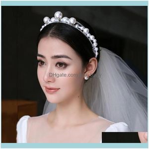 Hair Jewelry Jewelryhair Clips & Barrettes Pearl Crown Headbands For Women Headband Vintage Aessories Tiara Wedding Aesorios Para El Cabello
