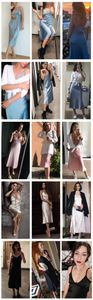 2021 frauen Satin Tiefem V-ausschnitt Sexy Kleid Solide Gerade Pyjamas Party Elegante Weibliche Sommer Spaghetti Strap Casual #261 2 stücke