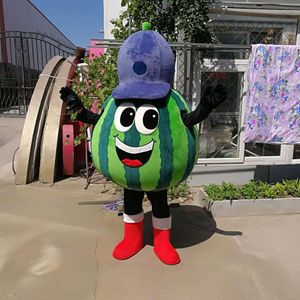 Halloween watermelon Mascot Costume Top Quality Cartoon fruit theme character Carnival Unisex Adults Outfit Christmas Birthday Party Dress