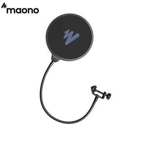 MAONO Metallfilterschild, doppellagiger Windschutzscheiben-Popfilter, USB-Mikrofon, Podcast-Mikrofon