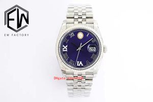 Top EW Women's Wristwatches Watches 36mm 126234 Stainless Pink Purple Roman Diamond Dial jubilee ETA 3235 Movement Mechanical Automatic Ladies Unisex Watch