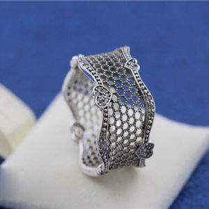 925 Sterling Silver Lace of Love Ring Fit Pandora Gioielli Gioielli Engagement Wedding Lovers Anello moda per le donne