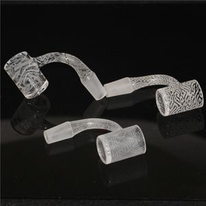 Smoking sandblasted seamless fully weld Quartz Banger with pattern thick bangers 14mm male For Glass Water Bongs