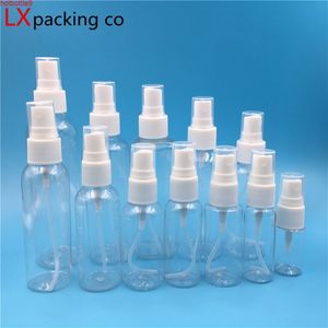 50 PZ Spedizione Gratuita 10 60 100 120 150 ML Bottiglie di profumo spray riutilizzabili in plastica trasparente Contenitore cosmetico vuoto All'ingrosso di alta qualità