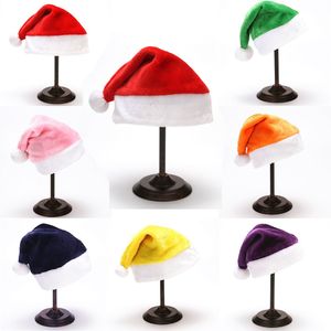 Cappello spesso ultra morbido per adulti Bambini Natale Ornamenti natalizi Cappellini da Babbo Natale Puntelli per feste di Natale