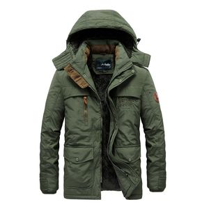 Designers Styles Winter Jacket Men Thick Padded Parka Fleece Liner Coat Fur Collar Hooded Warm Outwear Male Multi-Pocket Windpr