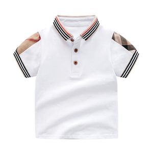Малыш детская футболка для мальчика для летних рукавов с коротким рукавом детский дизайнерский дизайнерский футболка с воротником 1-6