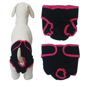 Hundkläder husdjursblöja tvättbara fysiologiska shorts för kvinnliga hundar Hållbara mjuka doggie underkläder sanitära trosor accessoarer266s