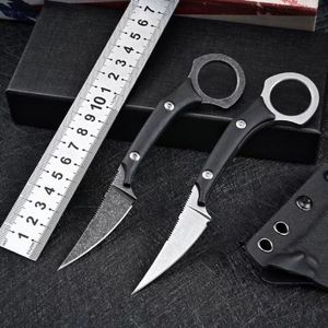 Wholesale tops fixed blade tactical knife for sale - Group buy 1Pcs Top Quality Fixed Blade Straight Knife D2 White Black Stone Wash Blades Full Tang G Handle Survival Tactical Knives With Kydex