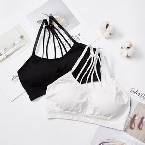 Sexig Push Up Bras För Kvinnor Underkläder Kvinna Brassiere Komfort Bralett Baklösa Soft Bra Sling LNTimates Inga fälgar Underkläder Camisoles Tanks