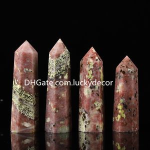 Rose Mica Stone Metaphysical Wand Generator Gifts Polished Gemstone Tower Natural Quartz Crystal Mineral Pillar Single Point Stick Obelisk Specimen Reiki Healing