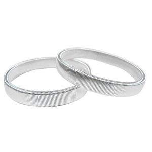 Giacche da corsa 2 pezzi Supporto per manica della camicia Bracciale elastico in metallo Bracciale giarrettiera (argento)