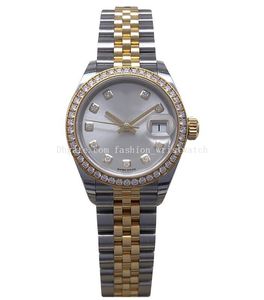 Relógios femininos ásia 2813 mecânico automático 278383 31mm calendário bisel de diamante pulseira jubileu relógios de pulso caixa original