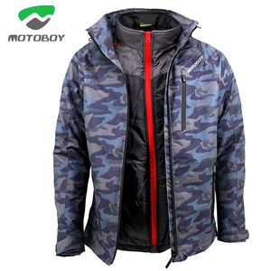 Motorcycle Apparel MOTOBOY Winter Riding Jacket Waterproof Personality Sports Two-piece Suit Clothes Motorbike