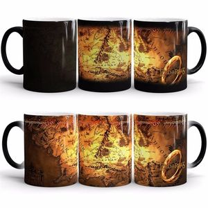 Creative Magic Mugs,mysterious place Drink Cup Color Changing Mug letter Marauders Map Mischief Managed Wine Gift 220311