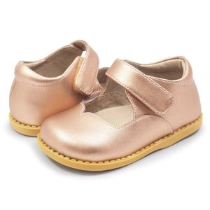 TipsieToes Astrid Rose Gold Kinder Lederschuhe Neue Jungen und Mädchen Kinder Strand Sport Sandalen Mode Wohnungen Casual 210306