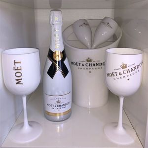2Pcs Wine Party Champagne Coupes Glass Cocktail Flutes Plating Cup Goblet Electroplated White Plastic Cups 210827