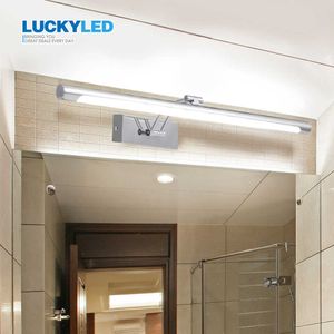 LUCKYLED Bathroom Wall Light Fixtures Mirror Lamp 12W 55CM AC 90-260v Waterproof Wall Mounted Vanity Light Vintage Wall Lamp 210724
