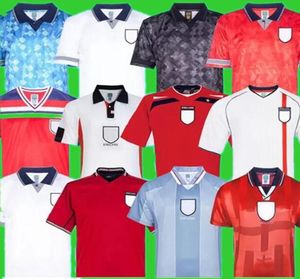 Clássico retrô 1990 1992 1994 1998 Copa do mundo Inglaterra Irlanda do Norte camisas de futebol BLACKOUT Mash 1980 1982 1989 Vintage 1996 GASCOIGNE OWEN GERRARD camisa de futebol