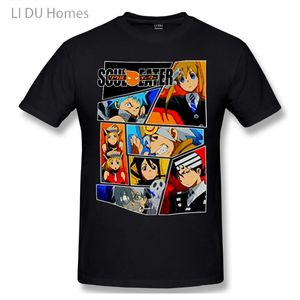 Męskie Koszulki Lidu Soul Eater Anime Retro Koszulki Damskie Koszulka T-Shirt Bawełniana Summer Tshirts Krótki Rękaw Graphics Tee Topy