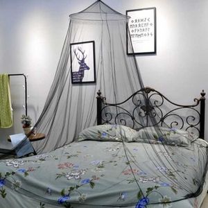 Çift perdeler için zarif sivrisinek coton gölgelik yuvarlak dantel böcek netleştirme kubbe polyester yatak çadırı