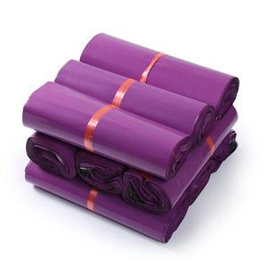Gift Wrap Purple Poly Mailing Express Tassen Sterke zelfklevende Verpakking Envelop Bag Mailer Plastic kledingstukken