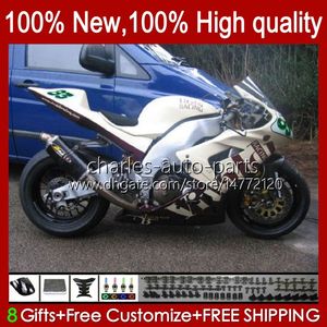 Motocyklowe Łwycenia Kawasaki Biały Czerwony Ninja ZX1000 ZX 1000 CC ZX 10 R ZX-10R 04-05 Nadwozie 9NO.56 ZX1000C ZX10R 04 05 ZX1000CC 1000CC ZX 10R 2004 2005 Bodys Kit