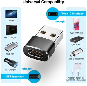 Type-C Female to USB 2.0 Male OTG Adapter for Mobile Phones