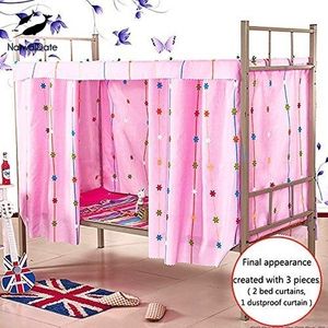 Students Dormitory Bunk Bed Curtains Mosquito Net Dustproof Blackout Cloth Bed Canopy Tent Curtain Removeable Shading Nets Dorm 210316