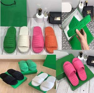 Högkvalitativa mode tofflor designer sandaler för kvinnor lämplig för vår och höst svart röd vit rosa med låda 35-41