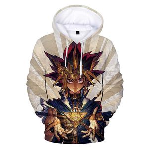 Anime Yu-Gi-Oh! Bluza z kapturem z nadrukiem 3D bluzy chłopcy dziewczęta moda bluzy w stylu casual mężczyźni kobiety hiphopowy sweter sweter oversize Y0927