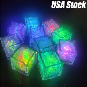 Wholesale led light bar for sale - Group buy High Quality Multi colors Flash Ice Cube Water Actived Flash Led Light Flash Automatically for Party Wedding Bars Christmas