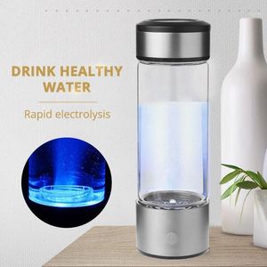 400-500ML Portable Hydrogen Rich Water Maker Ionizer Generator Bottle Cup Xmas Gifts Straight Wine Glasses