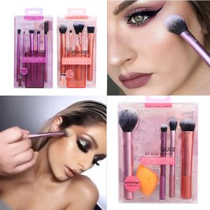 Makeup Face RT Brushs set metal handle Makeup Brush sponge eyeshadow concealer foundation profession beauty tools for woman