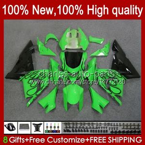 Обсуждение мотоцикла для Kawasaki Ninja ZX1000 ZX 1000 CC ZX 10 R ZX-10R 04-05 Кузов 9no.51 ZX1000C ZX10R 04 05 ZX1000CC 1000CC ZX 10R 2004 2005 Bodys Kit Green Stock