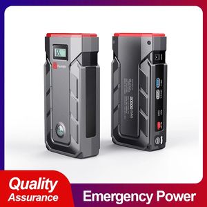 20000mAh Car Jump Starter Power Bank Emergency battery Quick Charger Auto Booster Start Device with Compass whth LED display screen B9