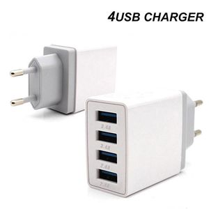 4 portar USB Quick Charge 3.0 Travel Charger Charing QC3.0 Wall Chargers EU Plug