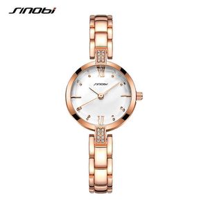 Sinobi Frauen Uhr Strass Mode Schmuck Kette Armband Wasserdichte Kleine Quarz Armbanduhren Damen Uhr Reloj Mujer Geschenk Q0524