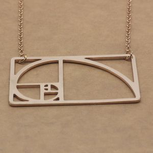 Pendant Necklaces Geometric Charm Science Necklace Women Stainless Steel Jewelry Gift For Girl Accept Drop YP6409