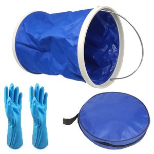Wholesale tool tub for sale - Group buy Pool Accessories Swimming Cleaning Tools With Foldable Bucket Bag Gloves Durable Tub Spa Maintenance Kit Pond Cleaner