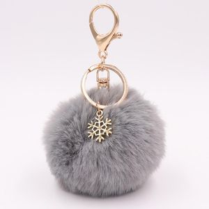 Faux Fur Ball Pom Poms Keychains Good Guality Super Noticeable Pretty Keyring Stylish Soft and Fuzzy Bag Accessories Jewelry