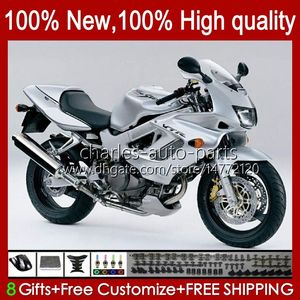 Комплект для тела для Honda VTR1000F Superhawk VTR1000 51NO.49 VTR 1000 F 1000F 97 98 99 00 01 02 04 04 05 Gloss Silver VTR-1000F 1997 1998 1999 2000 2001 2002 2003 2004 2005