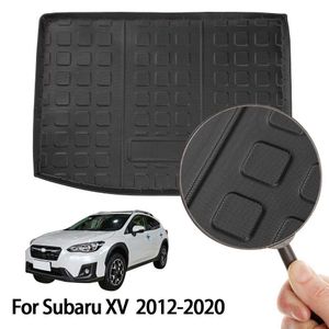 리어 부트화물 매트 Subaru XV 2012-2020 블랙 고무 자동차 트렁크 라이너 커버 보호기에 적합